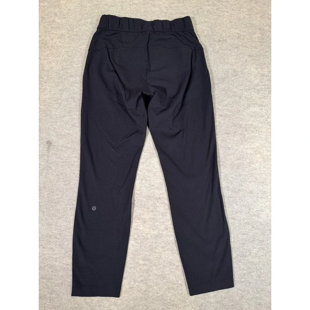 Lululemon Pants Womens 4 Black Jogger Elastic Waist Pockets Yoga Athletic Gym